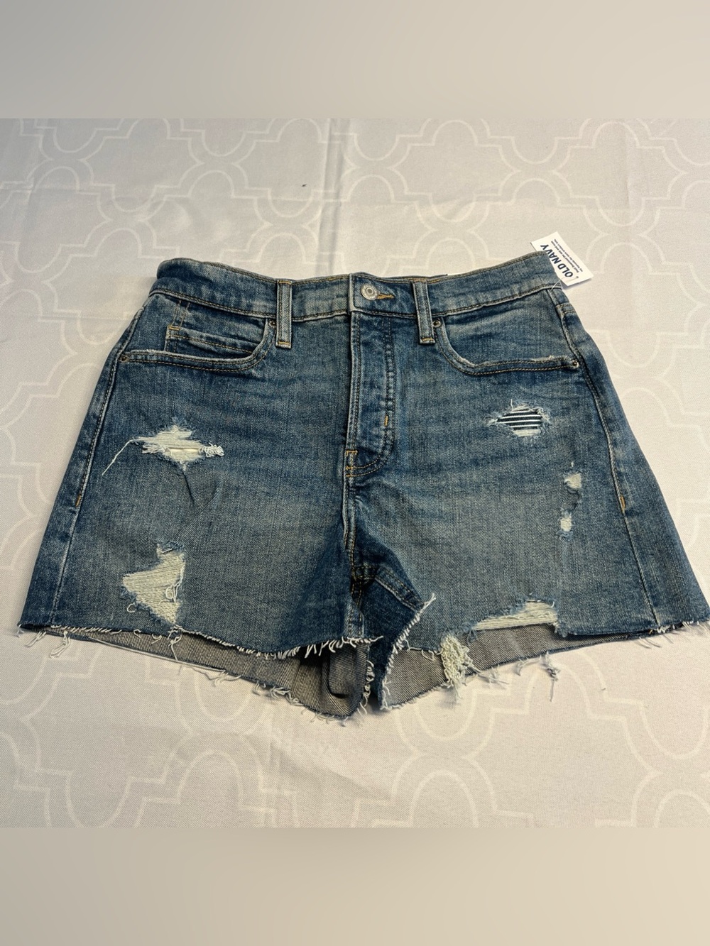 Old Navy Higher High Rise Sky Hi A-Line 3” Inseam Jean Shorts Size 6 New